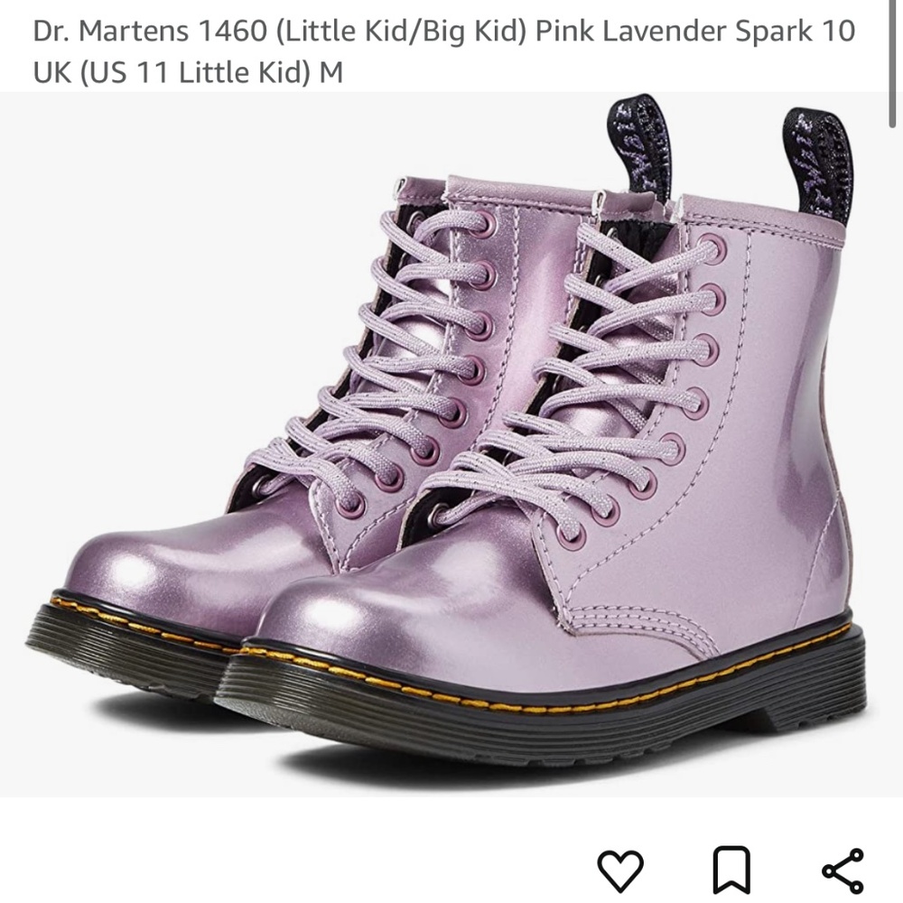 Dr. Martens metallic boots (little kids US 11)